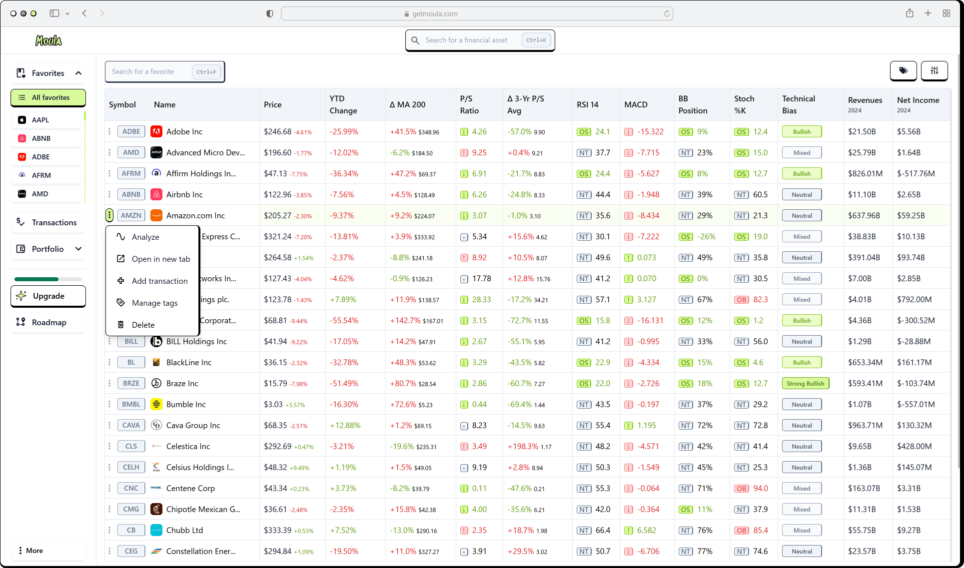 Moula app screenshot
